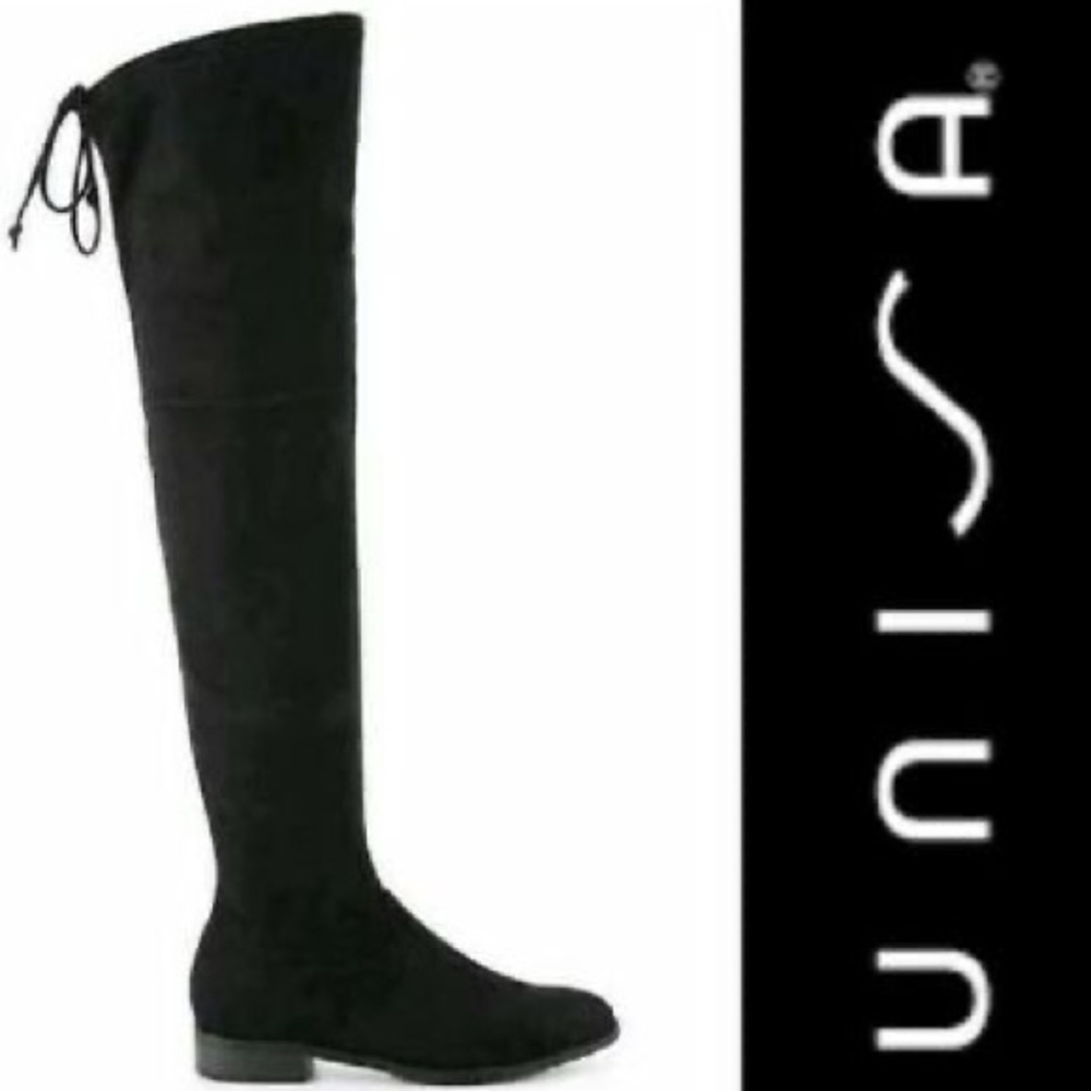 Over the Knee Black Suede Boots